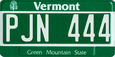 VT license plate PJN444