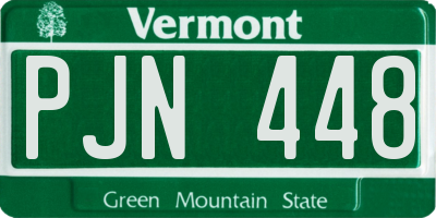 VT license plate PJN448