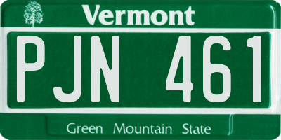 VT license plate PJN461