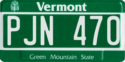 VT license plate PJN470