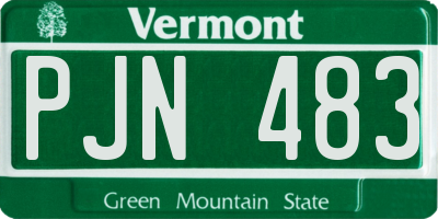 VT license plate PJN483