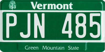 VT license plate PJN485