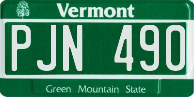 VT license plate PJN490