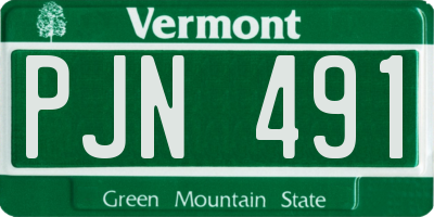 VT license plate PJN491