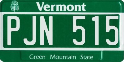 VT license plate PJN515