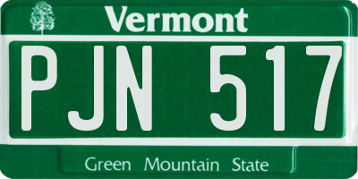VT license plate PJN517
