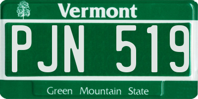 VT license plate PJN519