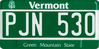 VT license plate PJN530