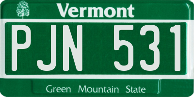VT license plate PJN531