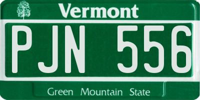VT license plate PJN556