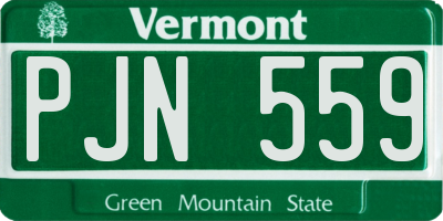 VT license plate PJN559