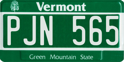 VT license plate PJN565
