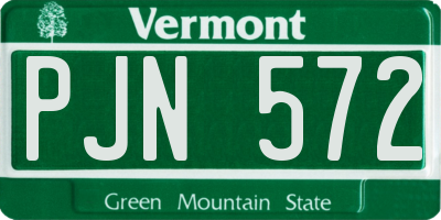 VT license plate PJN572