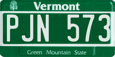 VT license plate PJN573