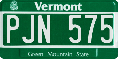 VT license plate PJN575