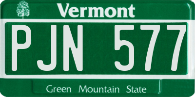 VT license plate PJN577