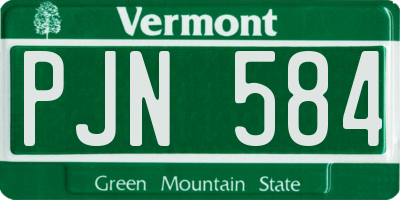 VT license plate PJN584