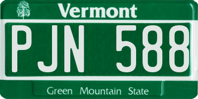 VT license plate PJN588