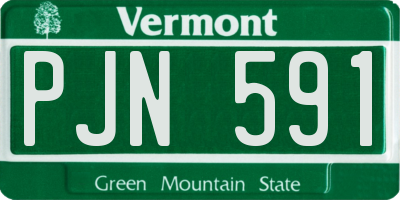 VT license plate PJN591