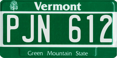 VT license plate PJN612