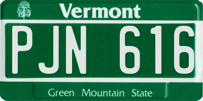 VT license plate PJN616