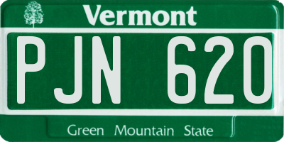 VT license plate PJN620