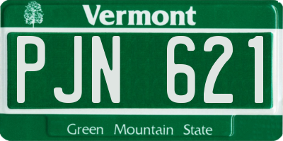 VT license plate PJN621