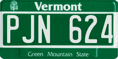 VT license plate PJN624