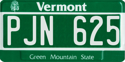 VT license plate PJN625