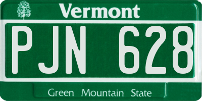 VT license plate PJN628