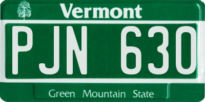 VT license plate PJN630