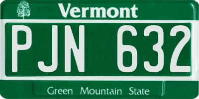 VT license plate PJN632