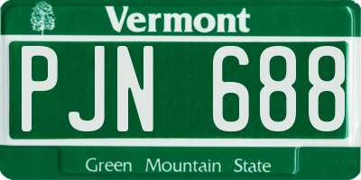 VT license plate PJN688