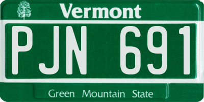 VT license plate PJN691
