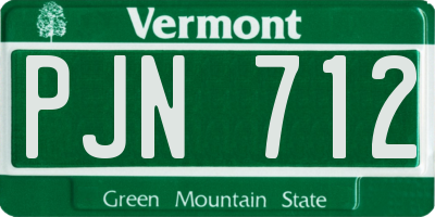 VT license plate PJN712