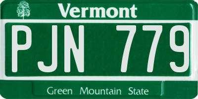 VT license plate PJN779