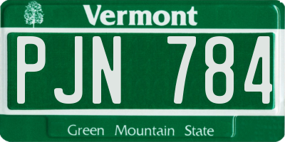 VT license plate PJN784