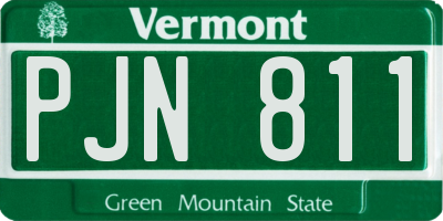 VT license plate PJN811