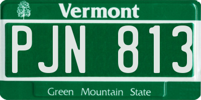 VT license plate PJN813