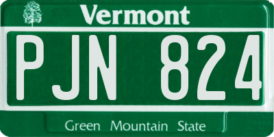 VT license plate PJN824