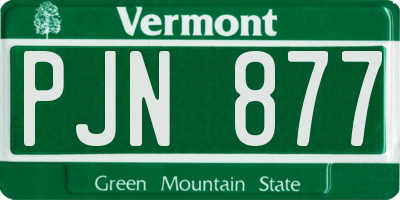 VT license plate PJN877
