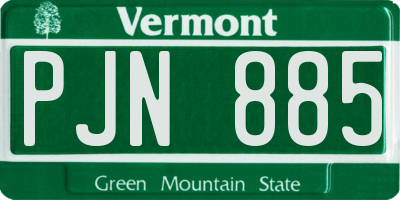 VT license plate PJN885