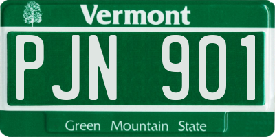 VT license plate PJN901