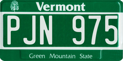 VT license plate PJN975