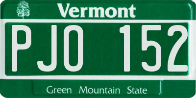 VT license plate PJO152