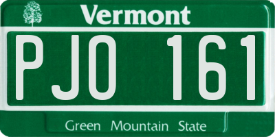 VT license plate PJO161