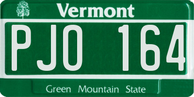 VT license plate PJO164