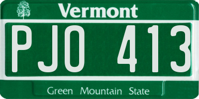 VT license plate PJO413