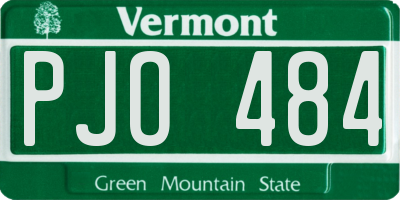 VT license plate PJO484