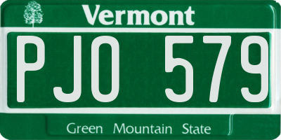 VT license plate PJO579